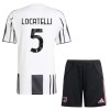 Original Trikotsatz Juventus Locatelli 5 Heimtrikot 2025-26 Für Kinder